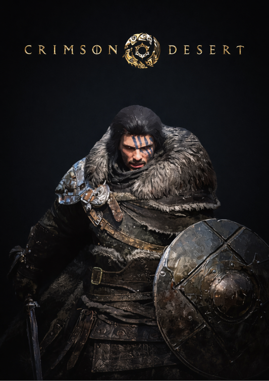 Crimson Desert Gaming Poster Print | Premium Wall Art