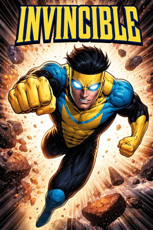 Invincible Action Poster Print | Premium Wall Art