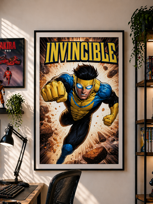 Invincible Action Poster Print | Premium Wall Art