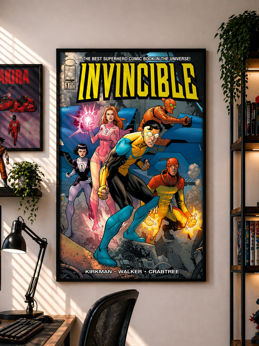 Invincible Full Cast Comic Cover Poster Print | Premium Wall Art