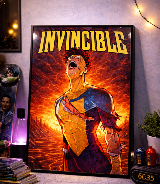 Invincible Mark Grayson Lava Rage Poster Print | Premium Wall Art